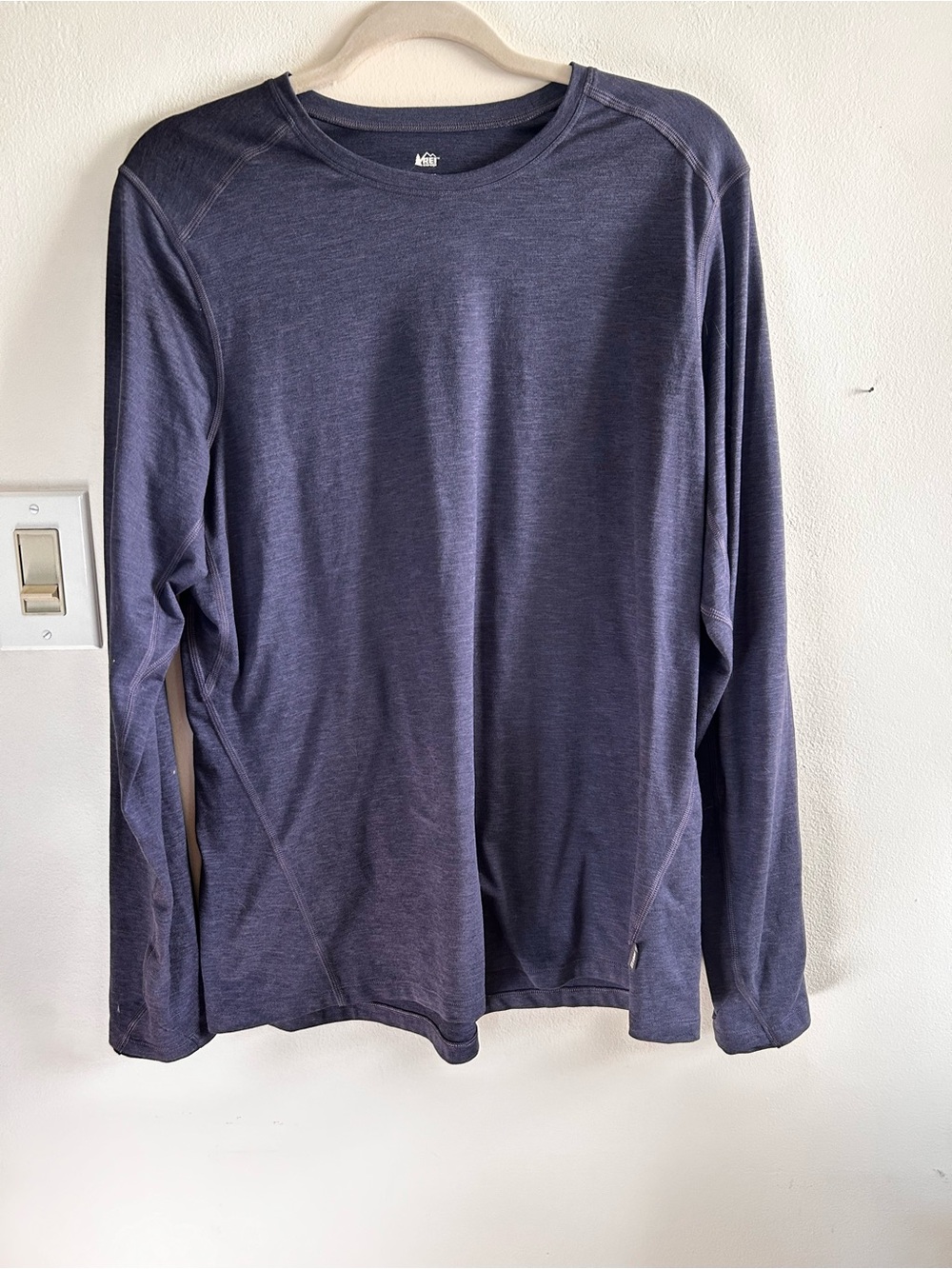 REI Co-Op Heathers Women’s Mid-weight Long-Sleeve Crew Neck Navy Tee